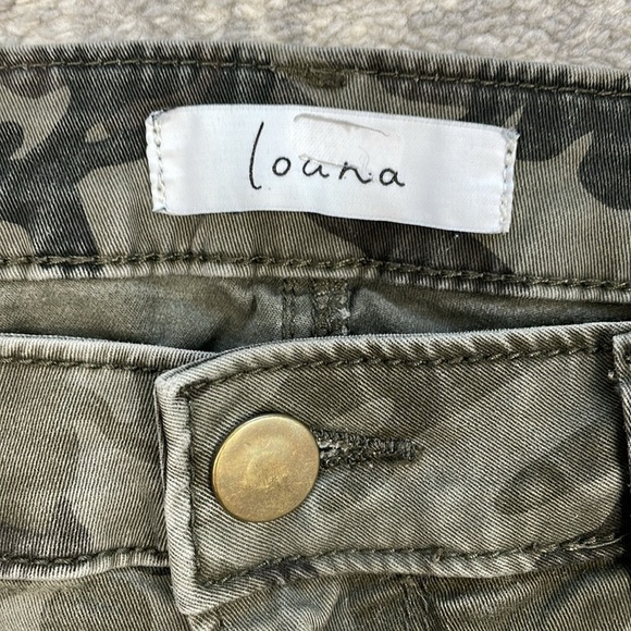 Louna Camo Skinny Jeans Stretch Casual Mid Rise Ankle Crop Sz 29 - Picture 11 of 12